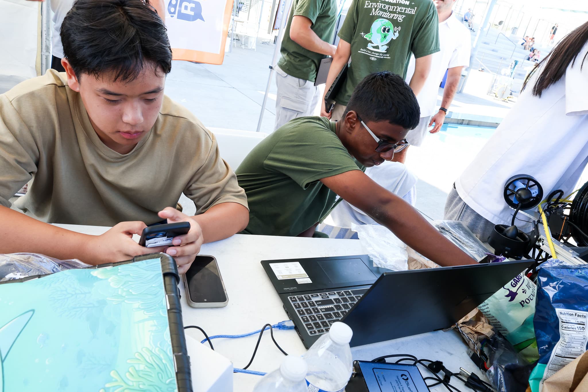 Team working at competition